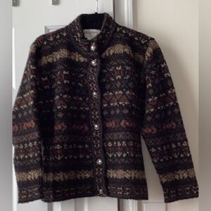 Harley of Scotland multicolored cardigan
Merino wool blend S